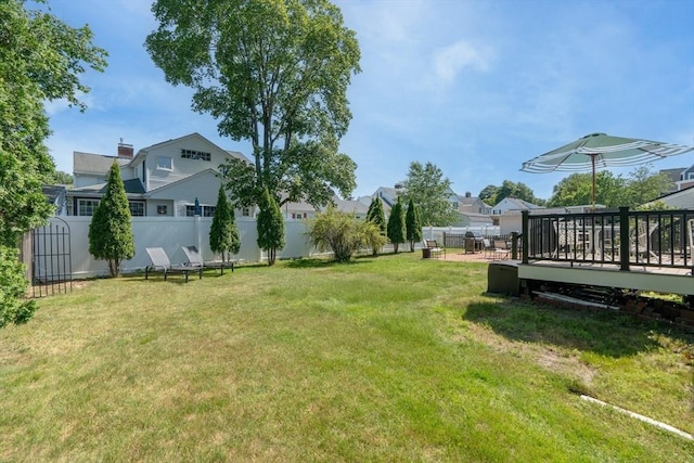 61 Colonial Dr, Arlington, MA 02474 - view of yard with a deck and a residential view
