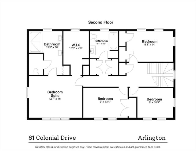 61 Colonial Dr, Arlington, MA 02474 - view of room layout