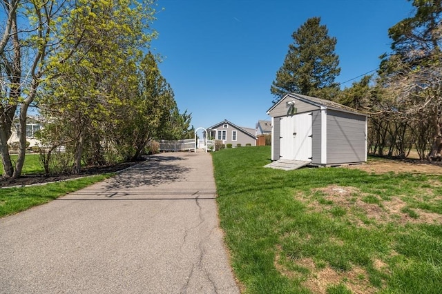 exterior space with aphalt driveway