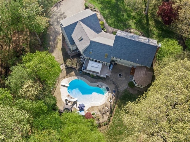 13 Lisa Ln, Georgetown, MA 01833 - view from above of property with a pool