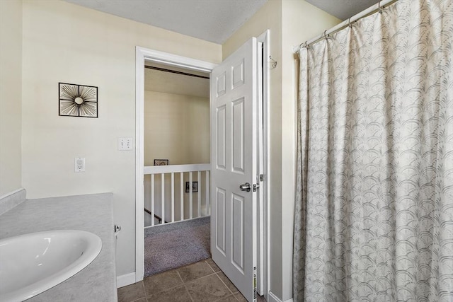 51 Fox Meadow Rd Unit A, Leominster, MA 01453 - full bathroom with tile patterned floors, vanity, and a shower with shower curtain