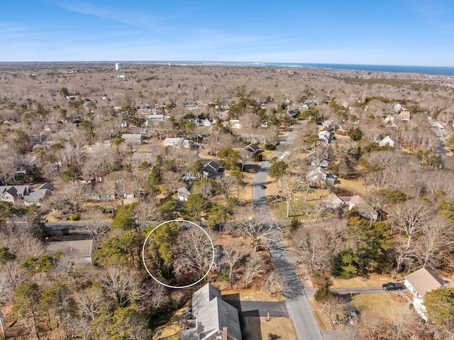 aerial view featuring a residential view