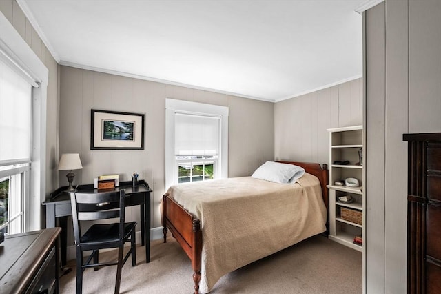 18 E St, Beverly, MA 01915 - bedroom with ornamental molding and carpet flooring
