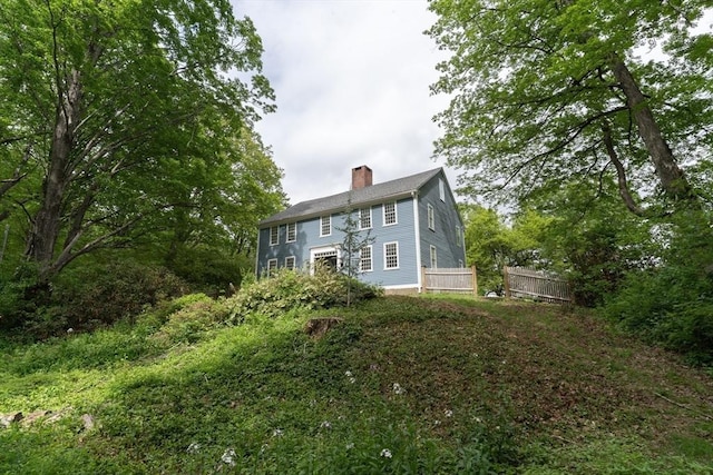 391 Brookfield Rd, Brimfield, MA 01010 - back of house with a chimney