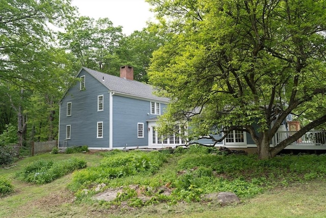 391 Brookfield Rd, Brimfield, MA 01010 - view of property exterior with a chimney