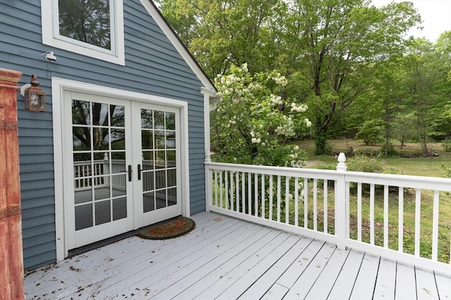 391 Brookfield Rd, Brimfield, MA 01010 - wooden deck featuring french doors