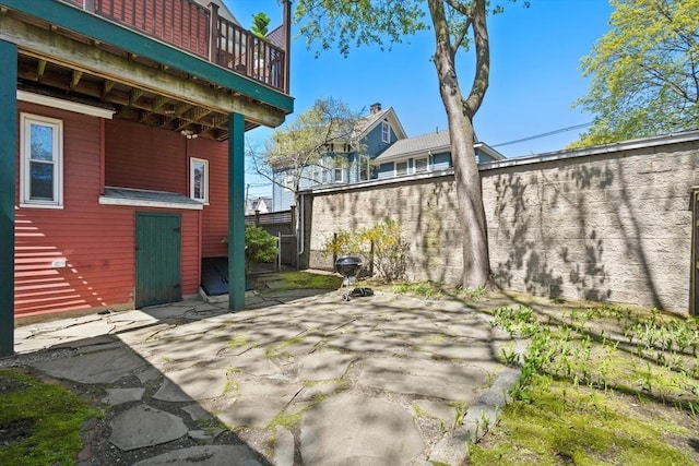 view of patio / terrace featuring a wooden deck