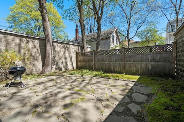 view of patio / terrace featuring a fenced backyard