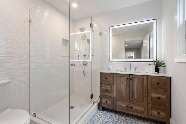 137-139 Crafts St, Newton, MA 02460 - full bath with toilet, a stall shower, and vanity