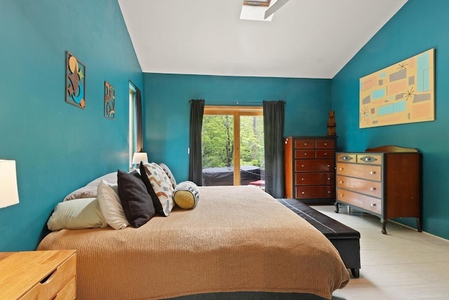 887 High Rock Rd, Fitchburg, MA 01420 - bedroom with lofted ceiling and access to outside
