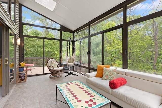887 High Rock Rd, Fitchburg, MA 01420 - sunroom / solarium featuring an outdoor living space, healthy amount of natural light, and lofted ceiling