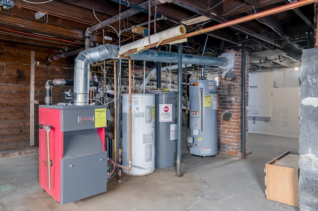 utilities with water heater and electric water heater