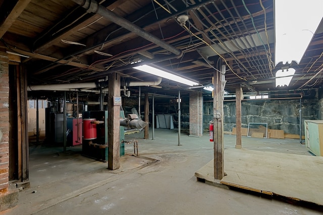 view of basement