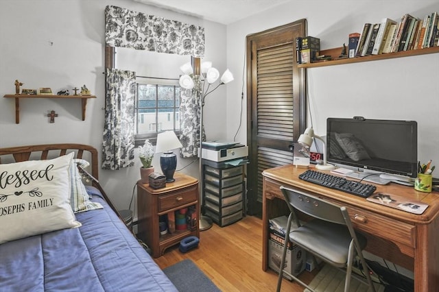 office featuring light hardwood / wood-style flooring