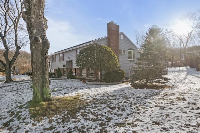 view of snowy exterior