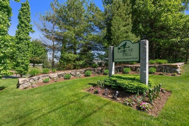 32 Old Framingham Rd Unit 34, Sudbury, MA 01776 - community / neighborhood sign with a yard