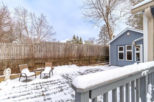 view of snowy yard