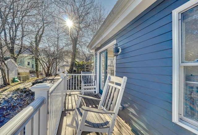 view of wooden deck