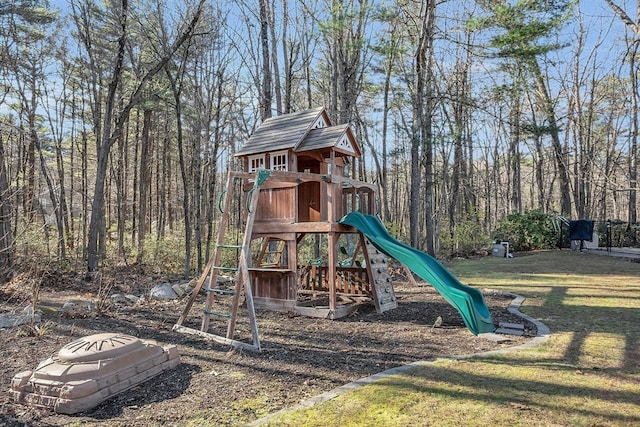 view of jungle gym