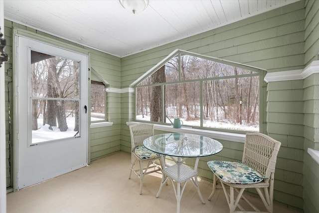 view of sunroom