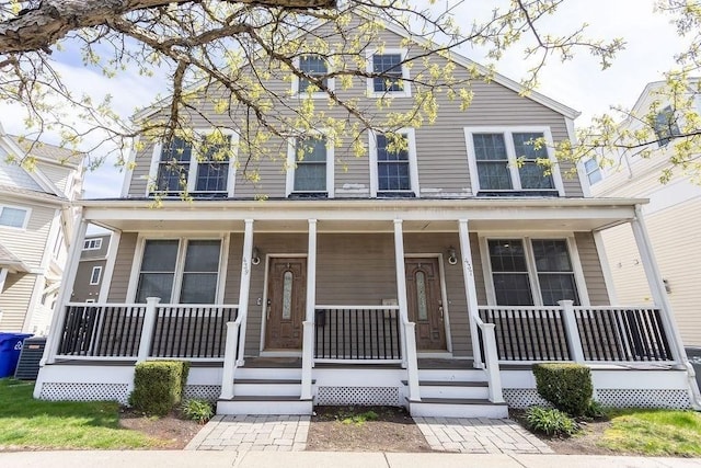 view of front of house featuring covered porch