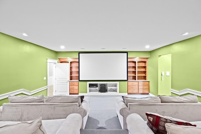 33 Moniz Dr, Westport, MA 02790 - carpeted home theater with recessed lighting and baseboards