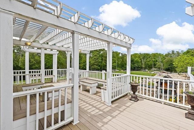 33 Moniz Dr, Westport, MA 02790 - deck featuring a pergola