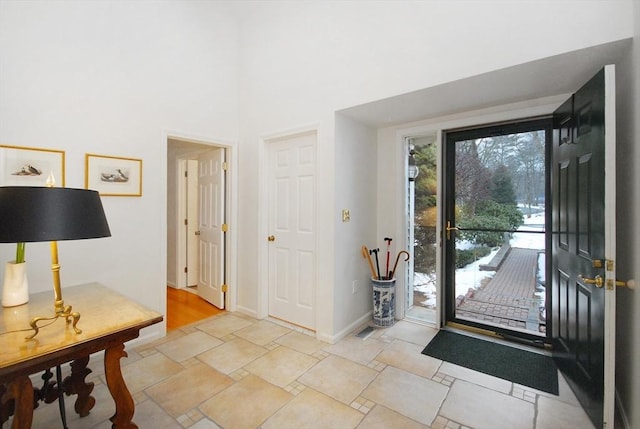 entrance foyer with a high ceiling