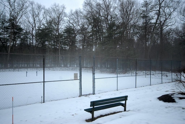 view of snowy yard