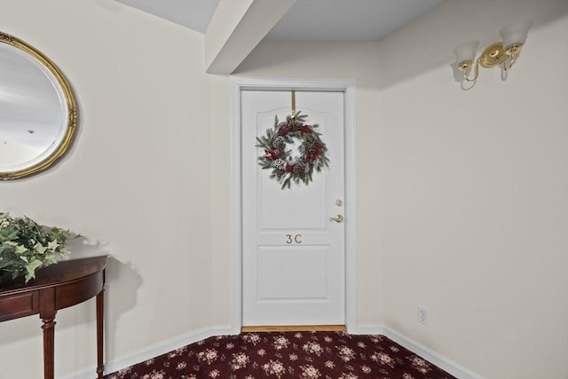 view of carpeted entryway