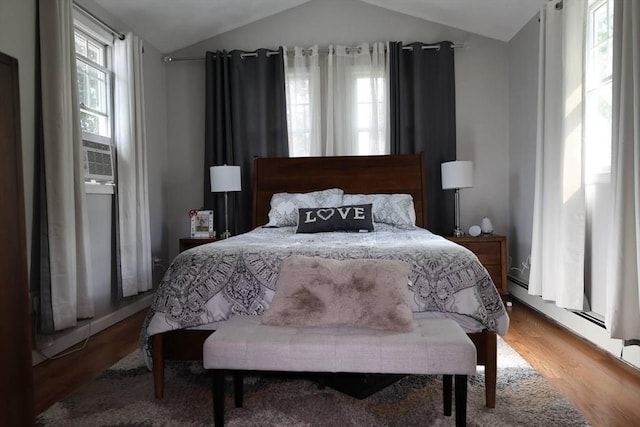 142 Vinal St, Revere, MA 02151 - bedroom with vaulted ceiling and wood finished floors