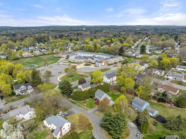 aerial view with a residential view