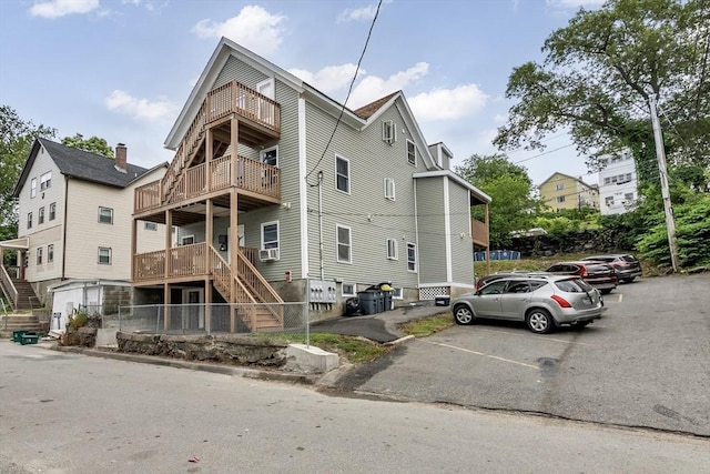 7 S Harlem St, Worcester, MA 01610 - view of property featuring uncovered parking and stairs