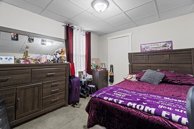 19 Park St, Webster, MA 01570 - bedroom with light colored carpet and a paneled ceiling