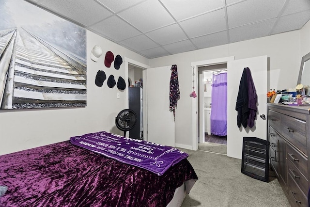 19 Park St, Webster, MA 01570 - carpeted bedroom featuring a paneled ceiling