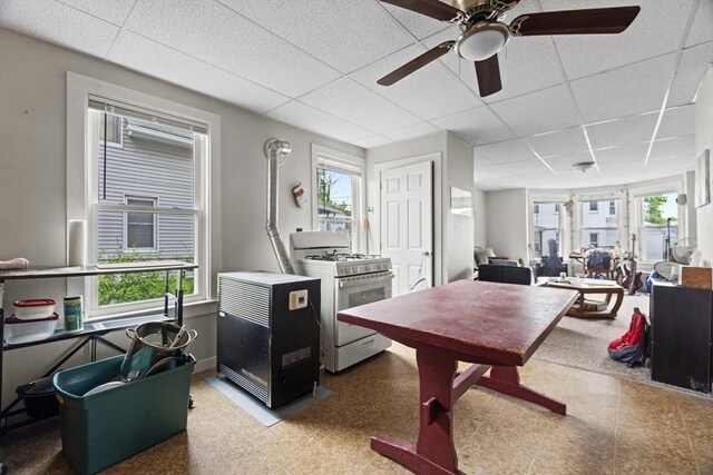 19 Park St, Webster, MA 01570 - office space featuring a drop ceiling and a ceiling fan