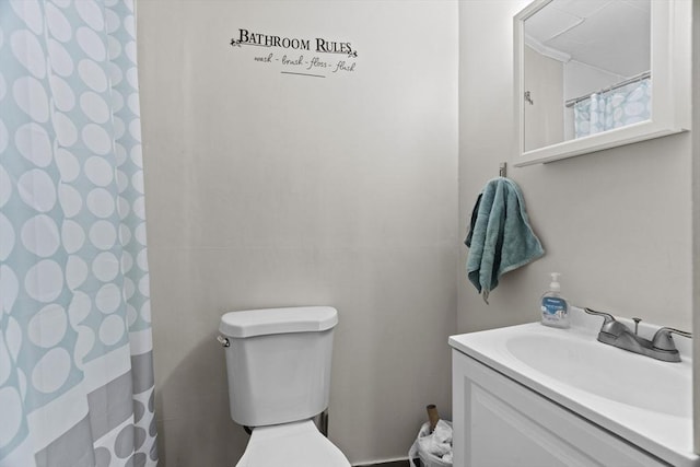19 Park St, Webster, MA 01570 - bathroom featuring toilet, vanity, and a shower with curtain
