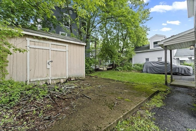 19 Park St, Webster, MA 01570 - view of yard featuring a storage unit and an outbuilding