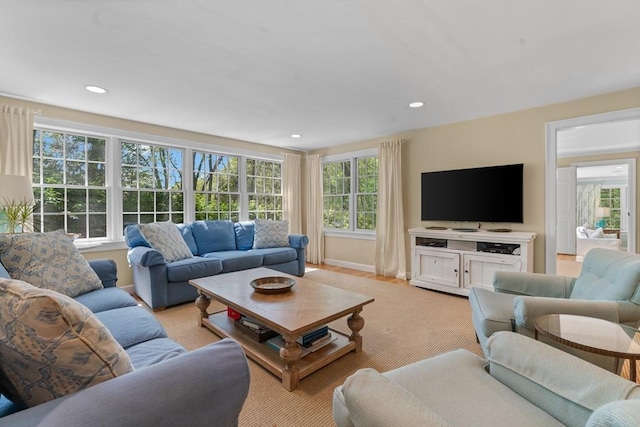 63 Claypit Hill Rd, Wayland, MA 01778 - living area with recessed lighting and baseboards