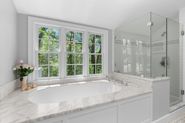 63 Claypit Hill Rd, Wayland, MA 01778 - full bath featuring healthy amount of natural light, a stall shower, and a bath
