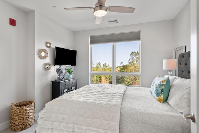 130 Broad Reach Unit 409, Weymouth, MA 02191 - carpeted bedroom featuring ceiling fan and baseboards