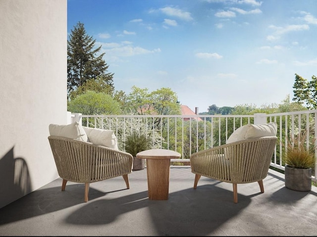 balcony with an outdoor living space
