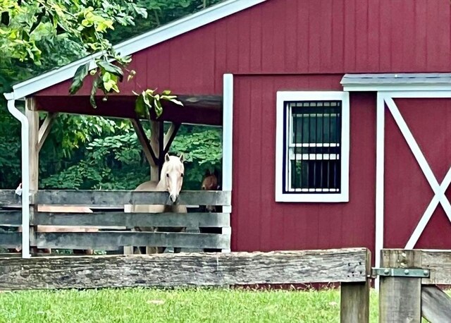 view of horse barn