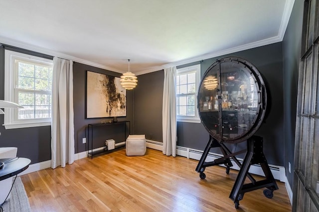 37 Hillcrest Ave, Methuen, MA 01844 - home office with crown molding, light wood finished floors, and baseboards