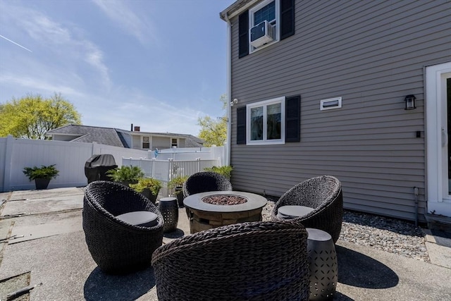 37 Hillcrest Ave, Methuen, MA 01844 - view of patio featuring a fire pit