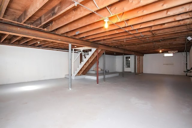 view of basement