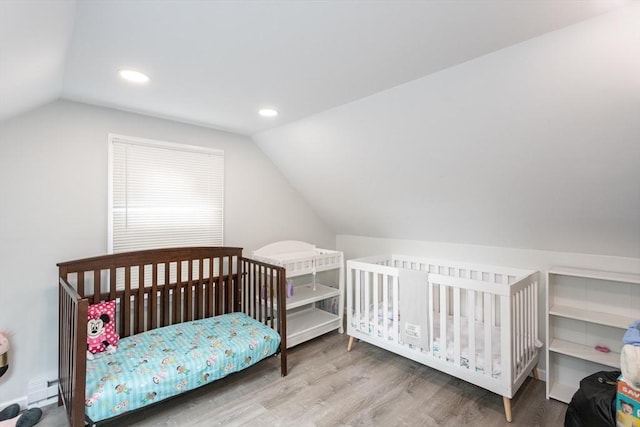 67 Donbray Rd, Springfield, MA 01119 - bedroom featuring lofted ceiling, wood finished floors, and recessed lighting
