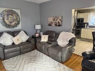 59-61 Waite St, Malden, MA 02148 - living room featuring light wood-style flooring