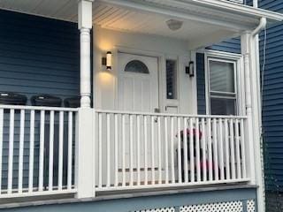 59-61 Waite St, Malden, MA 02148 - doorway to property featuring a porch