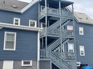 59-61 Waite St, Malden, MA 02148 - view of side of home featuring stairway and a deck